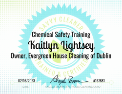 Kaitlyn Lightsey Chemical Safety Training Savvy Cleaner Training