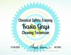 Kasia Gnys Chemical Safety Training Savvy Cleaner Training