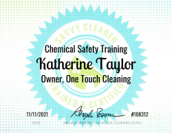 Katherine Taylor Chemical Safety Training Savvy Cleaner Training
