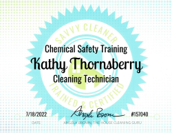 Kathy Thornsberry Chemical Safety Training Savvy Cleaner Training