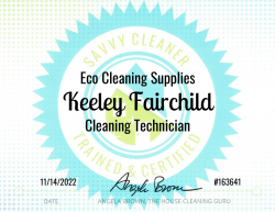 Keeley Fairchild Eco Cleaning Supplies Savvy Cleaner Training