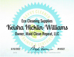 Keisha Hicklin-Williams Eco Cleaning Supplies Savvy Cleaner Training