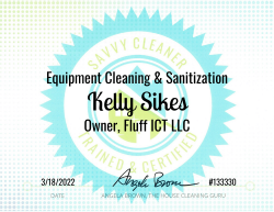 Kelly Sikes Equipment Cleaning and Sanitization Savvy Cleaner Training