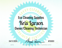 Kris Larson Eco Cleaning Supplies Savvy Cleaner Training