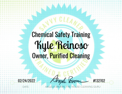 Kyle Reinoso Chemical Safety Training Savvy Cleaner Training