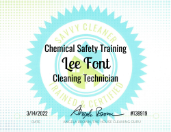 Lee Font Chemical Safety Training Savvy Cleaner Training