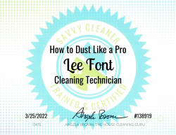 Lee Font Dust Like a Pro Savvy Cleaner Training