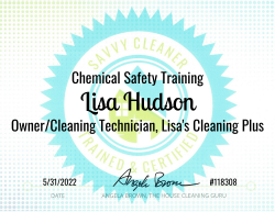 Lisa Hudson Chemical Safety Training Savvy Cleaner Training