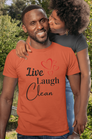 Live Laugh Clean Savvy Cleaner Funny Cleaning Shirts Men's Standard Tee