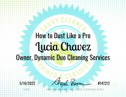 Lucia Chavez Dust Like a Pro Savvy Cleaner Training