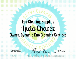 Lucia Chavez Eco Cleaning Supplies Savvy Cleaner Training