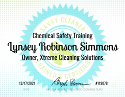 Lynsey Robinson Simmons Chemical Safety Training Savvy Cleaner Training 1000x772