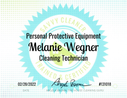 Melanie Wegner Personal Protective Equipment Savvy Cleaner Training