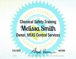 Melissa Smith Chemical Safety Training Savvy Cleaner Training