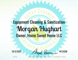 Morgan Hughart Equipment Cleaning and Sanitization Savvy Cleaner Training