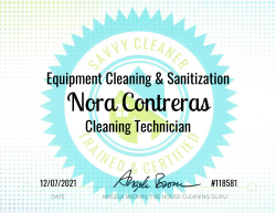 Nora Contreras Equipment Cleaning and Sanitization Savvy Cleaner Training