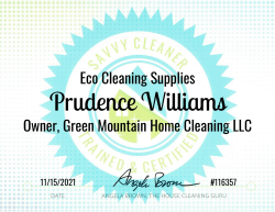 Prudence Williams Eco Cleaning Supplies Savvy Cleaner Training