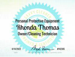 Rhonda Thomas Personal Protective Equipment Savvy Cleaner Training