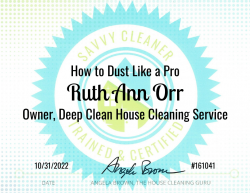 Ruth Ann Orr Dust Like a Pro Savvy Cleaner Training