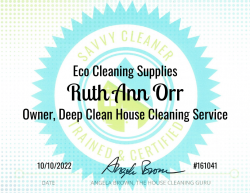 Ruth Ann Orr Eco Cleaning Supplies Savvy Cleaner Training