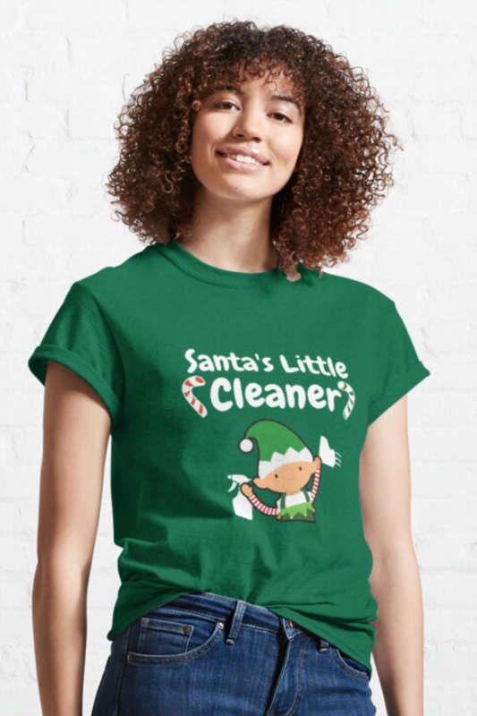 Santa's Little Cleaner Savvy Cleaner Funny Cleaning Shirts Classic Tee