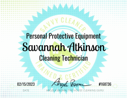 Savannah Atkinson Personal Protective Equipment Savvy Cleaner Training