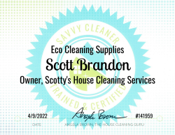Scott Brandon Eco Cleaning Supplies Savvy Cleaner Training
