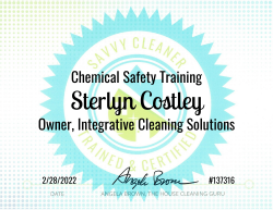 Sterlyn Costley Chemical Safety Training Savvy Cleaner Training