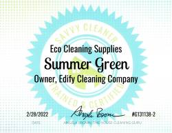 Summer Green Eco Cleaning Supplies Savvy Cleaner Training