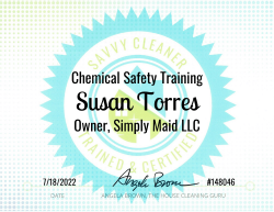 Susan Torres Chemical Safety Training Savvy Cleaner Training