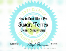 Susan Torres Dust Like a Pro Savvy Cleaner Training