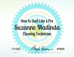 Suzanne Madinda Dust Like a Pro Savvy Cleaner Training