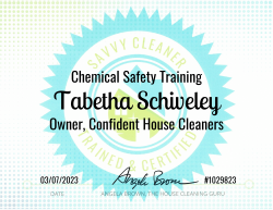Tabetha Schiveley Chemical Safety Training Savvy Cleaner Training