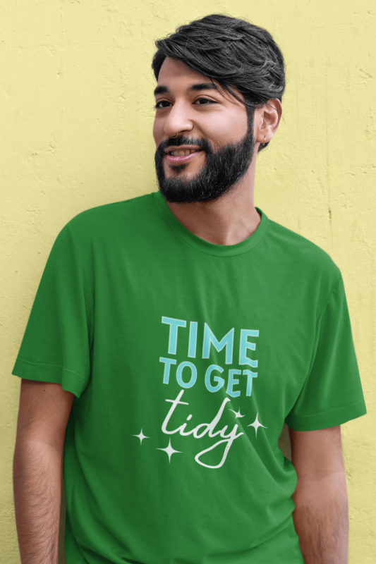 Time to Get Tidy Savvy Cleaner Funny Cleaning Shirts Men's Standard T-Shirt
