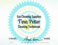 Tina Potter Eco Cleaning Supplies Savvy Cleaner Training