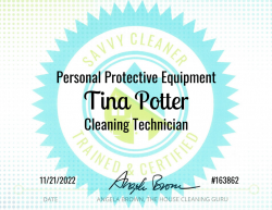 Tina Potter Personal Protective Equipment Savvy Cleaner Training